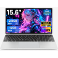 15.6" Student Laptop Computer, Intel N3700 Processor, 12GB RAM, 256GB SSD, Notebook PC for School, Business, Home Office & Beginners